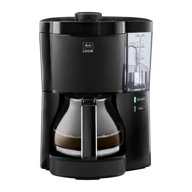 Cafetiere - MELITTA - Look V Glass 1025-02 - 1080 W - 1,25 L - Noir