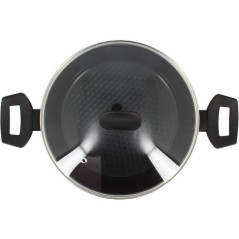 Faitout - MENASTYL - 6020647 - En alumimium forgé - 24 cm - Noir - To