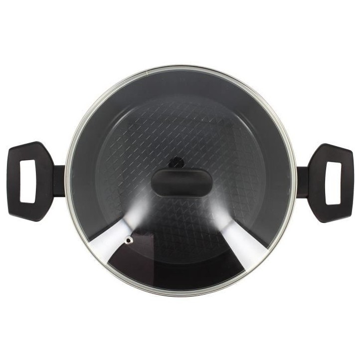 Faitout - MENASTYL - 6020647 - En alumimium forgé - 24 cm - Noir - Tous feux dont induction Faitout - MENASTYL - 6020647 - En alumimium forgé - 24 cm - Noir - Tous feux dont induction