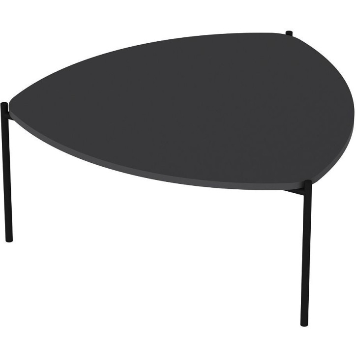 Table basse - LENNY - Ovale - Métal - Anthracite - 90 x 40 x 89 cm Table basse - LENNY - Ovale - Métal - Anthracite - 90 x 40 x 89 cm