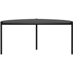 Table basse - LENNY - Ovale - Métal - Anthracite - 90 x 40 x 89 cm