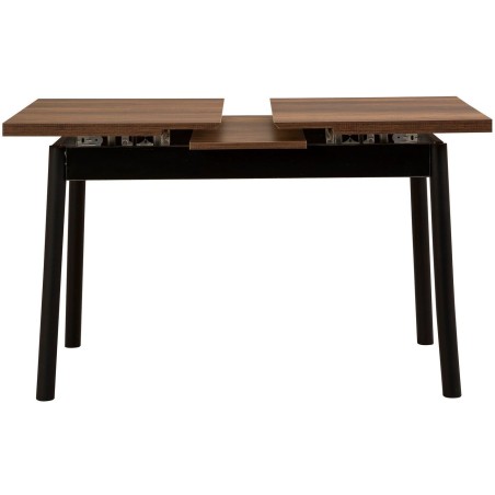 Table a manger - OLIVER - Extensible - Rectangulaire - 4 personnes - 120 x 77 x 75 cm - Noir