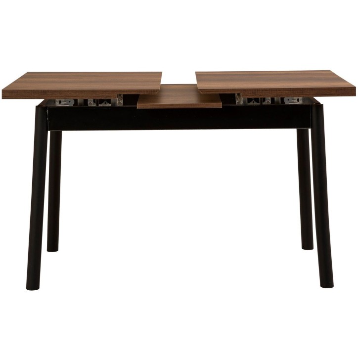Table a manger - OLIVER - Extensible - Rectangulaire - 4 personnes - 120 x 77 x 75 cm - Noir Table a manger - OLIVER - Extensible - Rectangulaire - 4 personnes - 120 x 77 x 75 cm - Noir