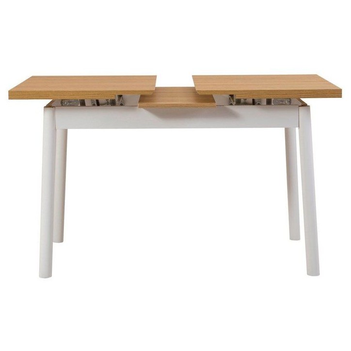Table a manger - OLIVER - Extensible - Rectangulaire - 4 personnes - 123 x 72 x 29 cm - Blanc Table a manger - OLIVER - Extensible - Rectangulaire - 4 personnes - 123 x 72 x 29 cm - Blanc