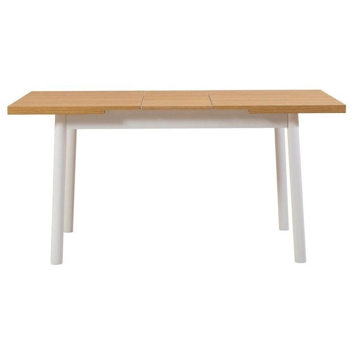 Table a manger - OLIVER - Extensible - Rectangulaire - 4 personnes - 123 x 72 x 29 cm - Blanc Table a manger - OLIVER - Extensible - Rectangulaire - 4 personnes - 123 x 72 x 29 cm - Blanc