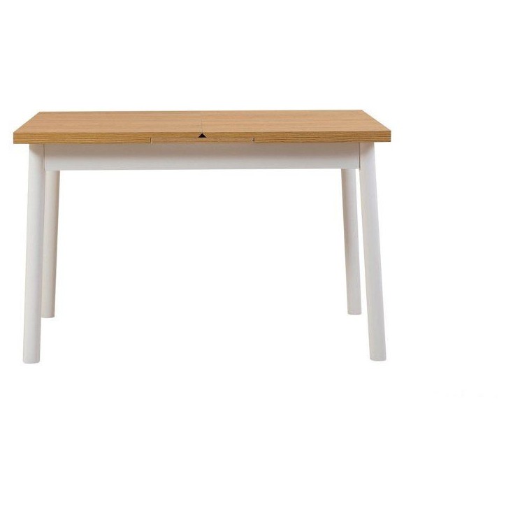 Table a manger - OLIVER - Extensible - Rectangulaire - 4 personnes - 123 x 72 x 29 cm - Blanc Table a manger - OLIVER - Extensible - Rectangulaire - 4 personnes - 123 x 72 x 29 cm - Blanc