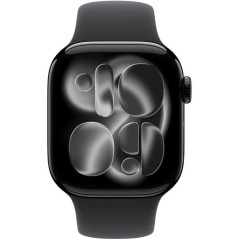 Apple Watch Series 11 GPS - 42mm - Boîtier Jet Black Aluminium - Bracelet Black Sport Band - M/L