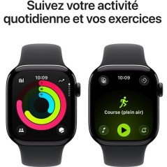 Apple Watch Series 11 GPS - 42mm - Boîtier Jet Black Aluminium - B
