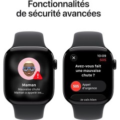 Apple Watch Series 11 GPS - 42mm - Boîtier Jet Black Aluminium - B