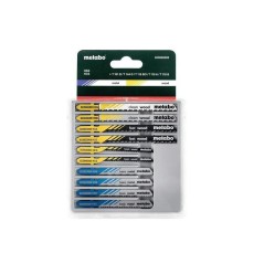 Lames pour scies sauteuses METABO - Lot de 10 - Bois, métal, plastique - HCS/HSS