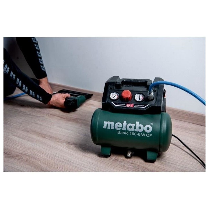 Compresseur - METABO - Basic 160-6 W OF - 6 Litres - 900 W - 8 bar Compresseur - METABO - Basic 160-6 W OF - 6 Litres - 900 W - 8 bar