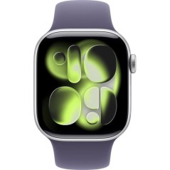 Apple Watch Series 11 GPS - 42mm - Boîtier Silver Aluminium - Bracelet Purple Fog Sport Band - M/L