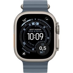 Apple Watch Ultra 3 GPS + Cellular - 49mm - Boîtier Natural Titanium - Bracelet Anchor Blue OceanBand