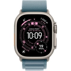 Apple Watch Ultra 3 GPS + Cellular - 49mm - Boîtier Natural Titanium - Bracelet Light Blue Alpine Loop - Small