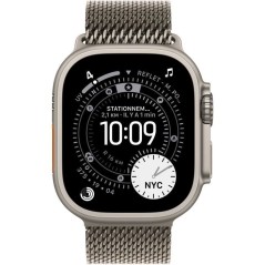 Apple Watch Ultra 3 GPS + Cellular - 49mm - Boîtier Natural Titanium - Bracelet Natural Titanium Milanese Loop - Large