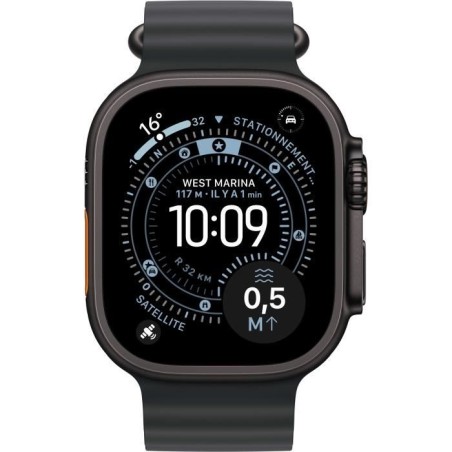 Apple Watch Ultra 3 GPS + Cellular - 49mm - Boîtier Black Titanium - Bracelet Black OceanBand