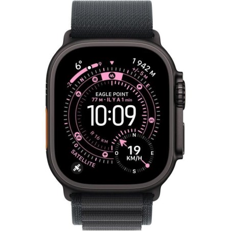 Apple Watch Ultra 3 GPS + Cellular - 49mm - Boîtier Black Titanium - Bracelet Black Alpine Loop - Small