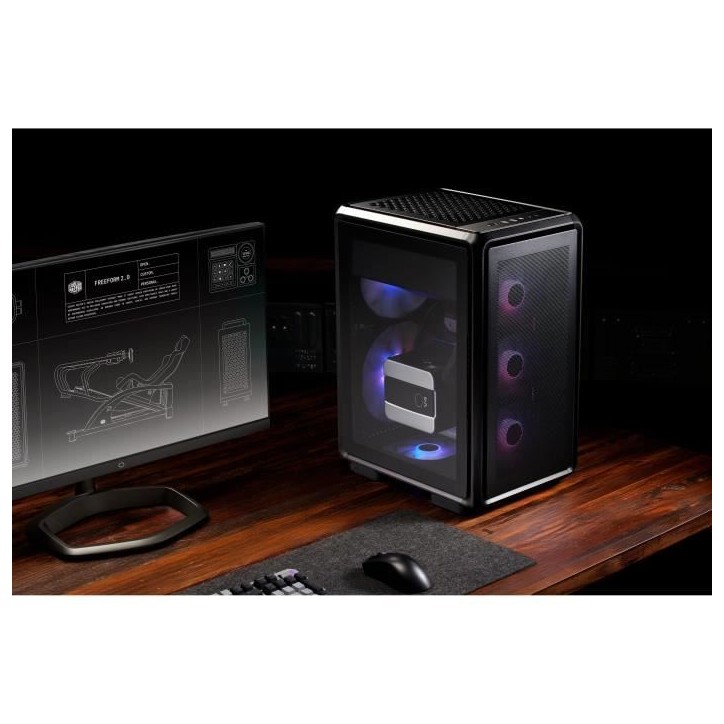 Boitier PC Gaming - COOLER MASTER - MF400M-KHNN-S00 - MasterFrame 400 Mesh Black - Micro-ATX et Mini-ITX Boitier PC Gaming - COOLER MASTER - MF400M-KHNN-S00 - MasterFrame 400 Mesh Black - Micro-ATX et Mini-ITX