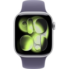 Apple Watch Series 11 GPS + Cellular - 42mm - Boîtier Silver Aluminium - Bracelet Purple Fog Sport Band - S/M