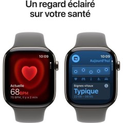 Apple Watch Series 11 GPS + Cellular - 42mm - Boîtier Natural Titan