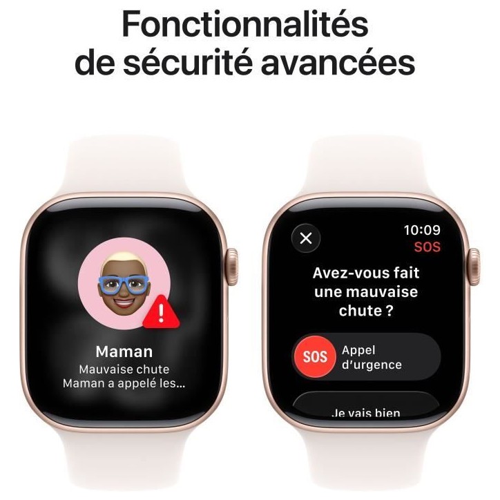 Apple Watch Series 11 GPS + Cellular - 46mm - Boîtier Rose Gold Aluminium - Bracelet Light Blush Sport Band - S/M Apple Watch Series 11 GPS + Cellular - 46mm - Boîtier Rose Gold Aluminium - Bracelet Light Blush Sport Band - S/M