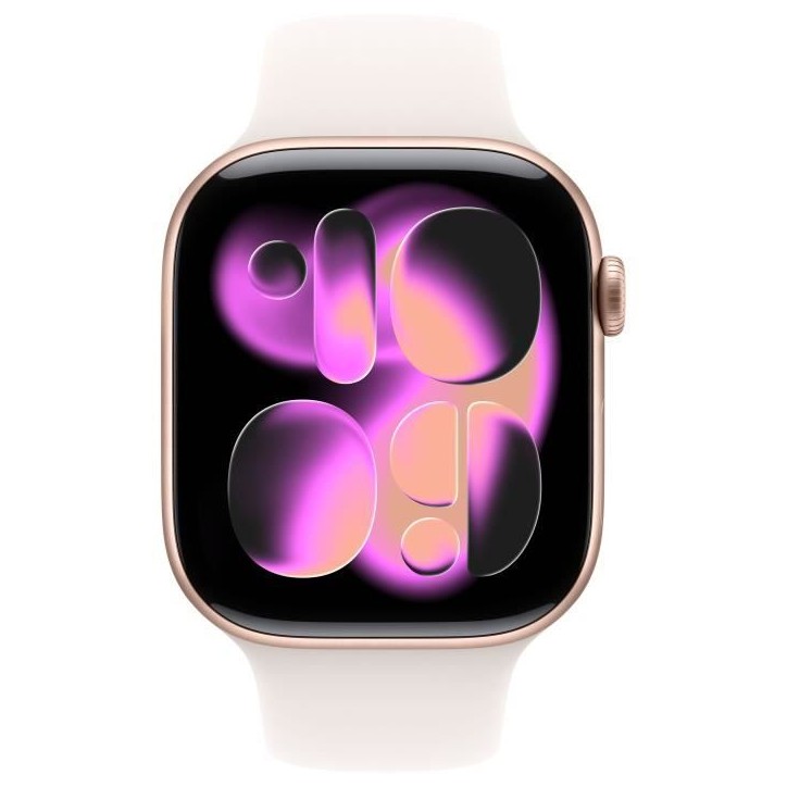 Apple Watch Series 11 GPS + Cellular - 46mm - Boîtier Rose Gold Aluminium - Bracelet Light Blush Sport Band - M/L Apple Watch Series 11 GPS + Cellular - 46mm - Boîtier Rose Gold Aluminium - Bracelet Light Blush Sport Band - M/L