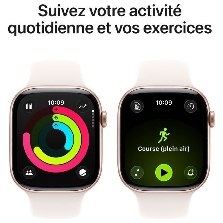 Apple Watch Series 11 GPS + Cellular - 46mm - Boîtier Rose Gold Aluminium - Bracelet Light Blush Sport Band - M/L Apple Watch Series 11 GPS + Cellular - 46mm - Boîtier Rose Gold Aluminium - Bracelet Light Blush Sport Band - M/L