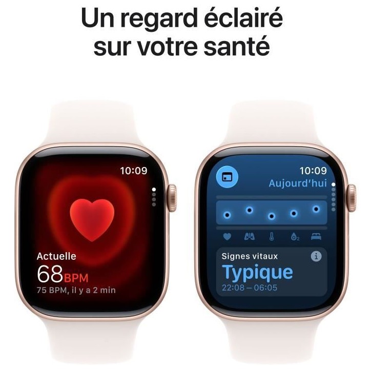 Apple Watch Series 11 GPS + Cellular - 46mm - Boîtier Rose Gold Aluminium - Bracelet Light Blush Sport Band - M/L Apple Watch Series 11 GPS + Cellular - 46mm - Boîtier Rose Gold Aluminium - Bracelet Light Blush Sport Band - M/L