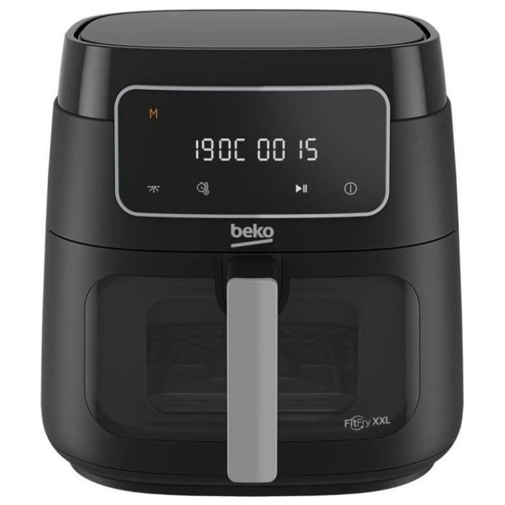 Friteuse multifonction a air chaud - BEKO - FRL3374B - 1900 W - 7,6 L pour 2 kg de frites - Ecran LCD tactile - Noir Friteuse multifonction a air chaud - BEKO - FRL3374B - 1900 W - 7,6 L pour 2 kg de frites - Ecran LCD tactile - Noir