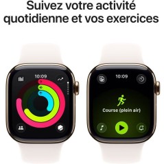 Apple Watch Series 11 GPS + Cellular - 46mm - Boîtier Gold Titanium