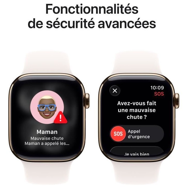Apple Watch Series 11 GPS + Cellular - 46mm - Boîtier Gold Titanium - Bracelet Light Blush Sport Band - S/M