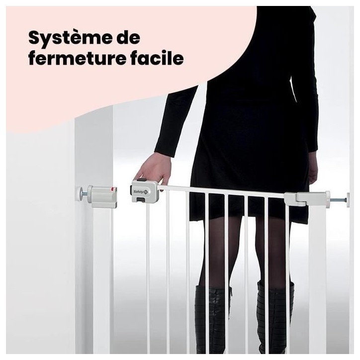 SAFETY 1ST Barriere de sécurité enfant Easy Close - Métal - 73 a 80 cm - pression, sans vis ni perçage - Blanc SAFETY 1ST Barriere de sécurité enfant Easy Close - Métal - 73 a 80 cm - pression, sans vis ni perçage - Blanc
