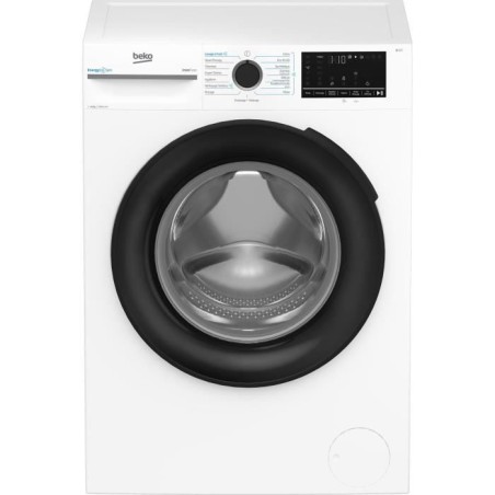 Lave-linge hublot BEKO BM3WFU410211B - 10 kg - Induction - 60 cm - 120