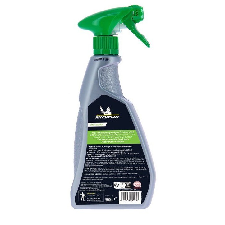 MICHELIN - Nettoyant plastique écologique - Fraicheur d'été - 500ml