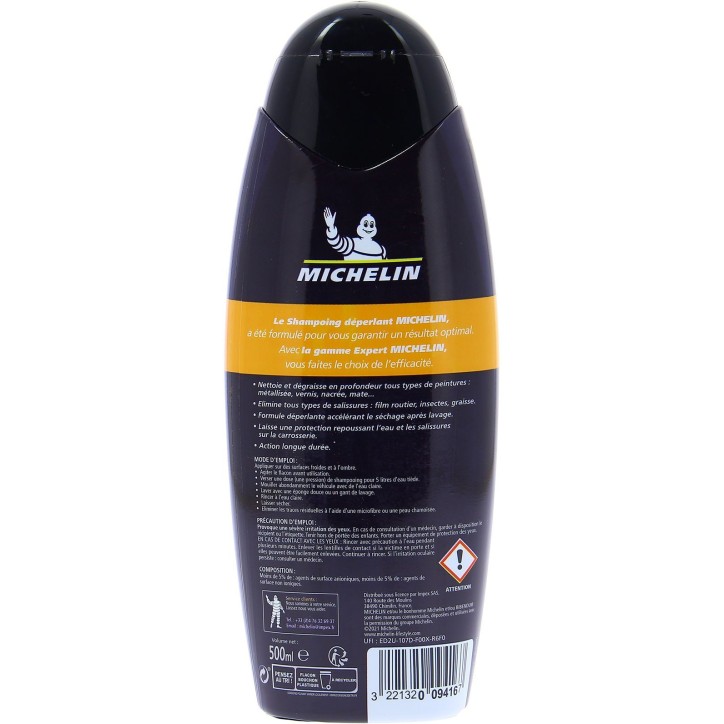 Shampoing - MICHELIN - Expert voiture déperlant - Séchage rapide Shampoing - MICHELIN - Expert voiture déperlant - Séchage rapide