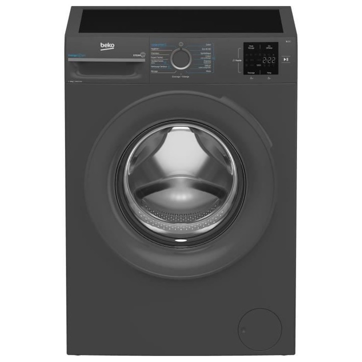Lave-linge hublot BEKO BM0WU3922FB - 9 kg - Induction - L60cm - 1200 trs/min - Classe A - Noir