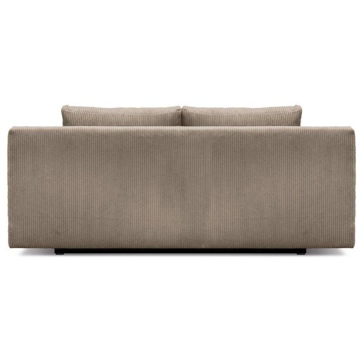 Canapé convertible - 3 places - MIKA - Velours côtelé taupe - Avec coffre de rangement - 192 x 93 x 84 cm Canapé convertible - 3 places - MIKA - Velours côtelé taupe - Avec coffre de rangement - 192 x 93 x 84 cm