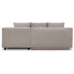 Canapé d'angle droit convertible - 3 places - MIKA - Tissu velours c