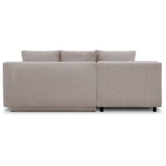 Canapé d'angle gauche convertible - 3 places - MIKA - Tissu velours c