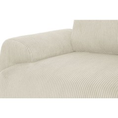 Canapé convertible - 3 places - MILO - Tissu velours côtelé Beige -