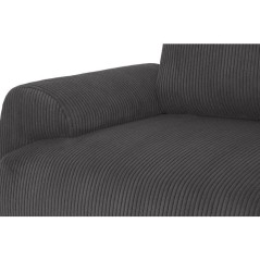 Canapé convertible - 3 places - MILO - Tissu velours côtelé Gris An