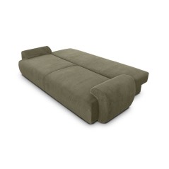 Canapé convertible - 3 places - MILO - Tissu velours côtelé Vert ka