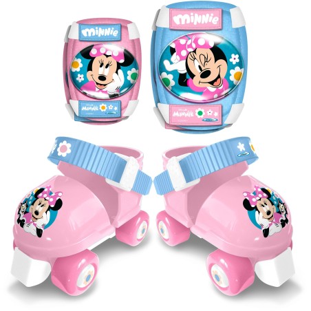 Set patins a roulettes et protections - MINNIE - MN432035 - Avec coudi