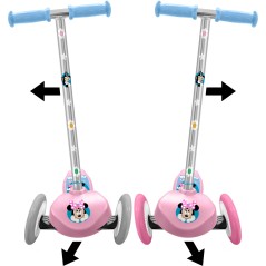 Trottinette steering enfant - MINNIE - MN432045 - 3 roues - Rose