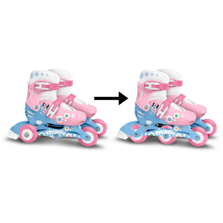 Patins en ligne 2-en-1 - MINNIE - Fille - Rose - Taille 27-30 Patins en ligne 2-en-1 - MINNIE - Fille - Rose - Taille 27-30