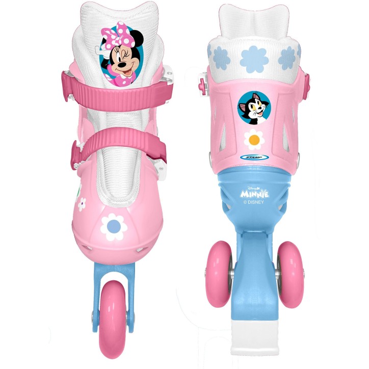 Patins en ligne 2-en-1 - MINNIE - Fille - Rose - Taille 27-30 Patins en ligne 2-en-1 - MINNIE - Fille - Rose - Taille 27-30