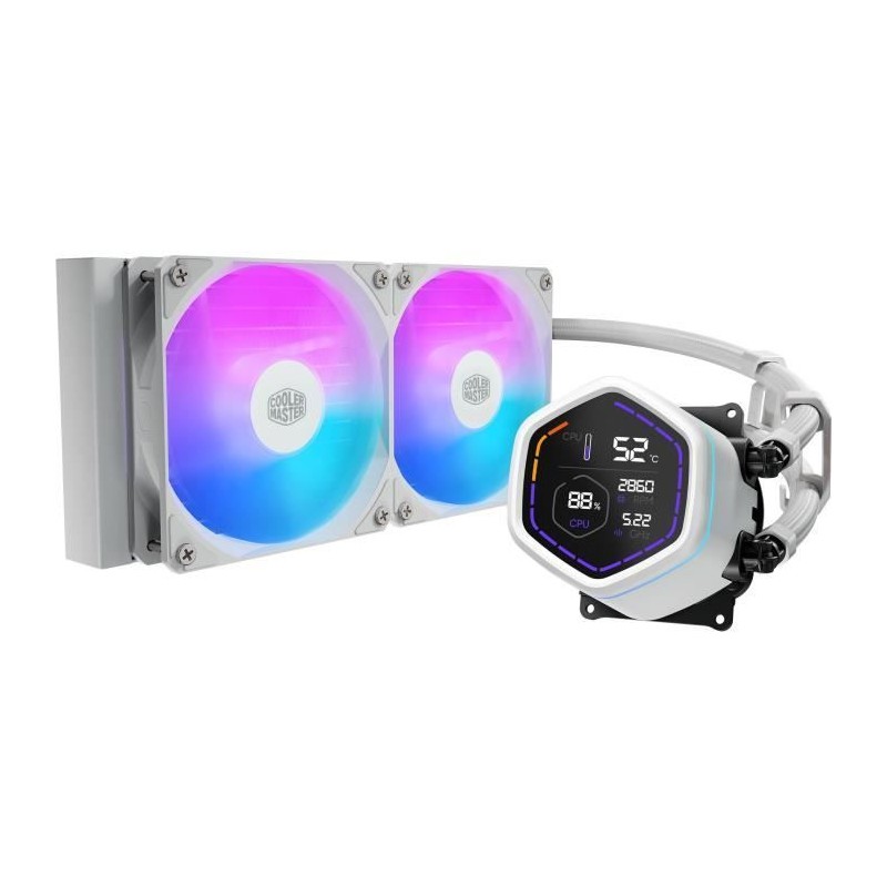 COOLER MASTER - MasterLiquid Core Nex Digital 240 White ARGB - MLX-D24