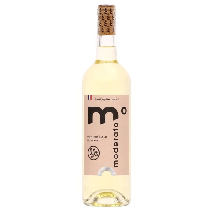 Moderato blanc sans alcool 0,0% - Colombard, Sauvignon Blanc - 75cl