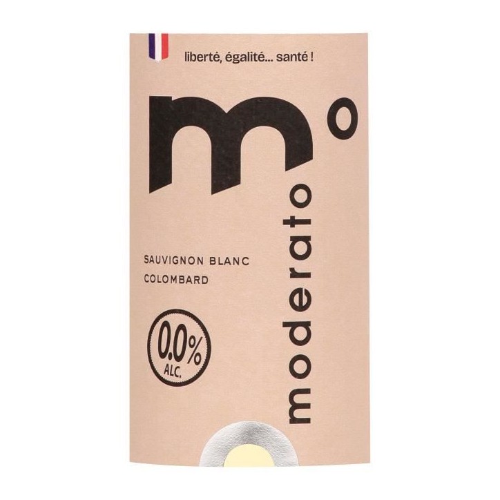 Moderato blanc sans alcool 0,0% - Colombard, Sauvignon Blanc - 75cl