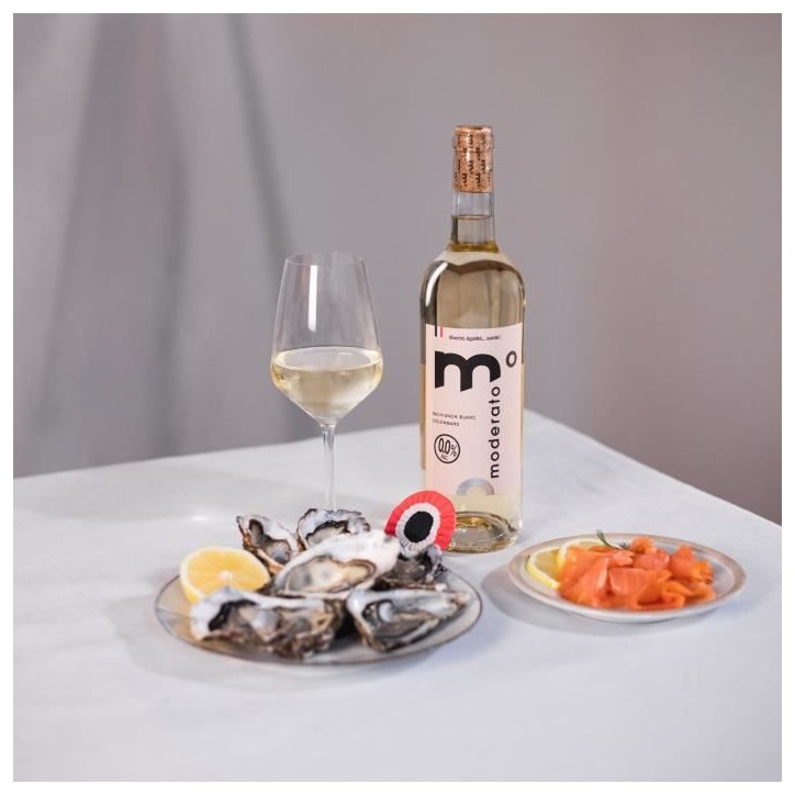 Moderato blanc sans alcool 0,0% - Colombard, Sauvignon Blanc - 75cl